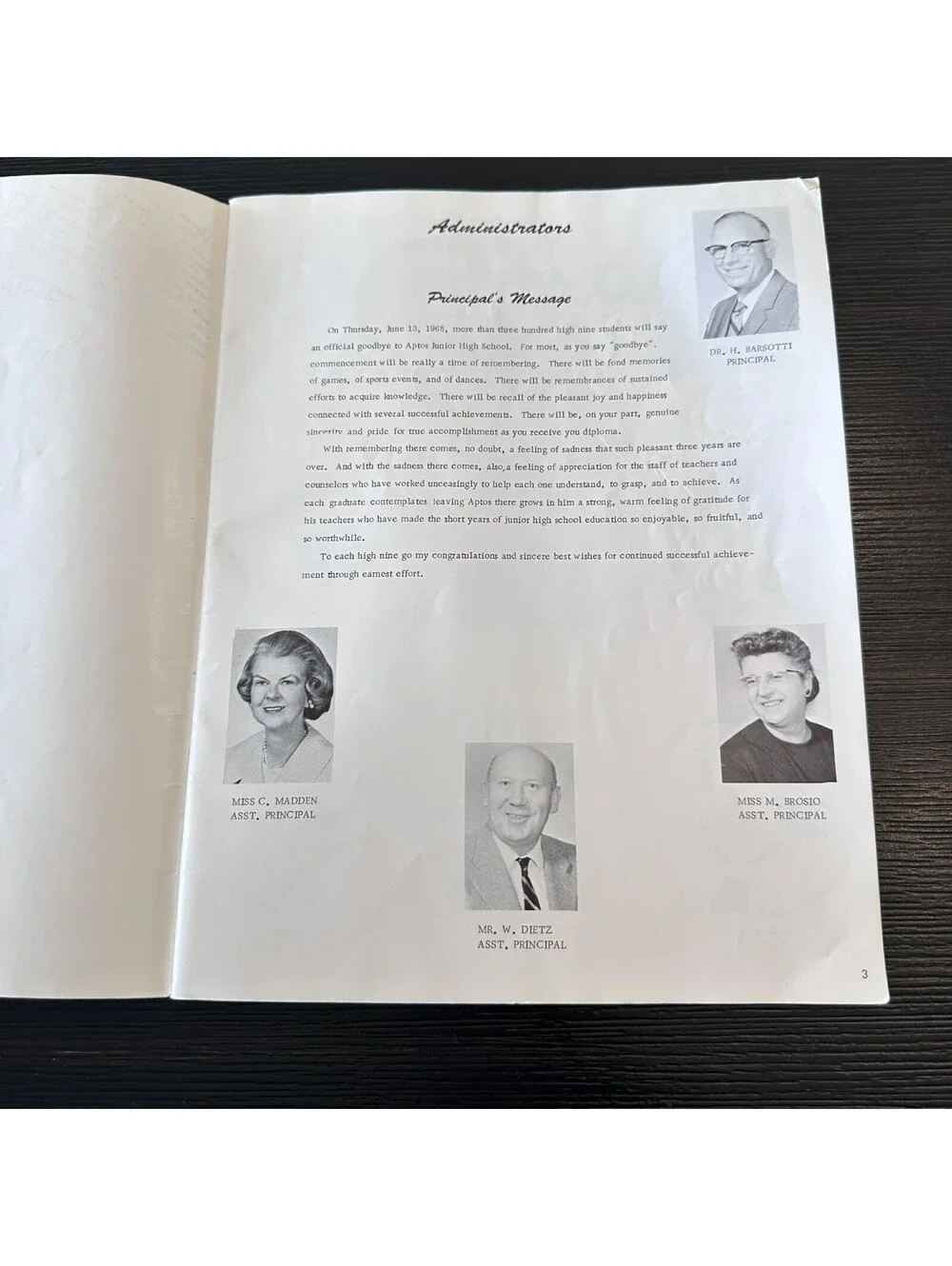 1968 High School Yearbook Vintage Ephemera Junk Journal Altered Art Craft